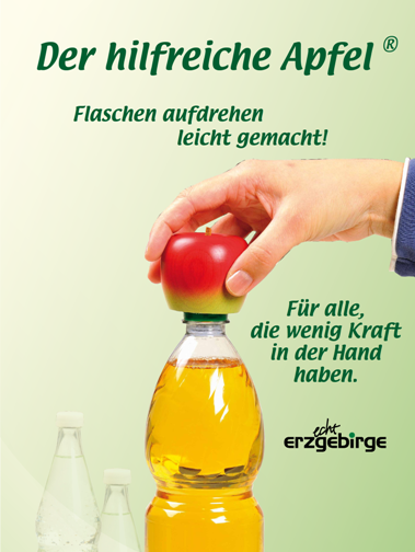 Der hilfreiche Apfel beim Öffnen einer Flasche